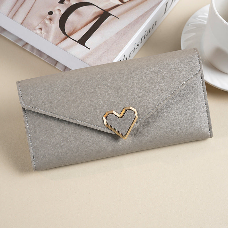 Solid color love hardware wallet multi-card position