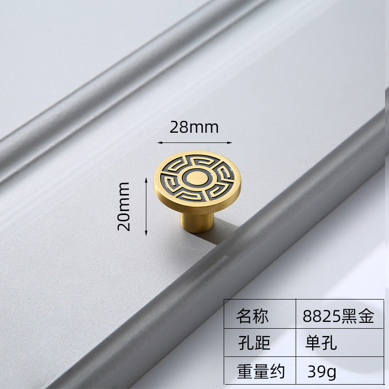 Solid brass cabinet door handle
