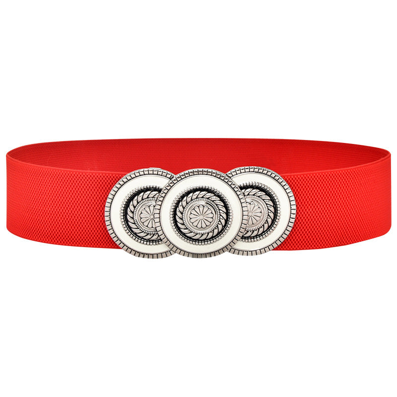 red Black Waist Seal Ladies Fashion