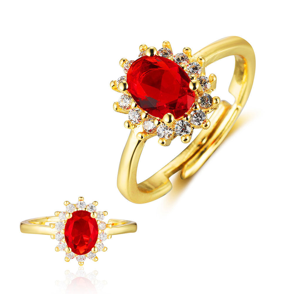 Cross eye zircon ring