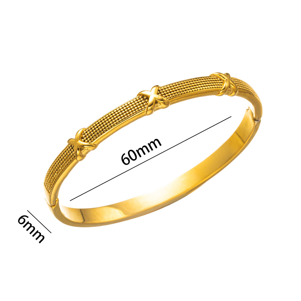 Pulseira Phoenix minimalista em aço titânio - acabamento brilhante