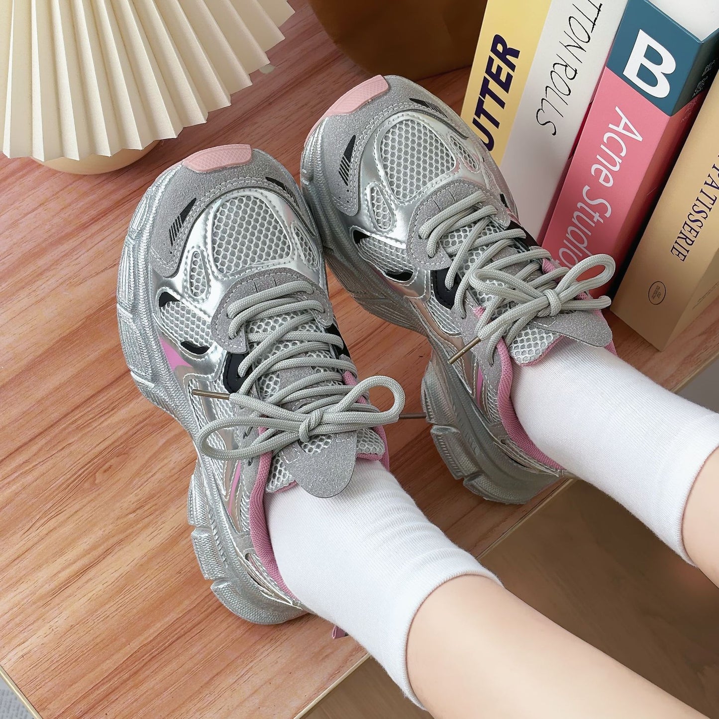 Summer women's mesh breathable thin sports shoes