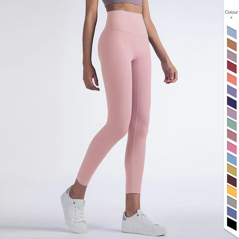 Pantalones de yoga de cintura alta para mujer con estampado de melocotón