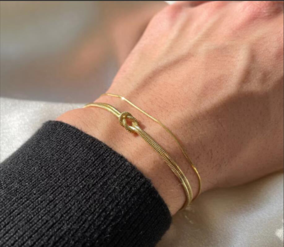 Knotted Couple Bracelet Set