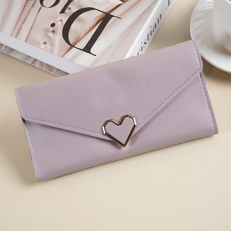Solid color love hardware wallet multi-card position