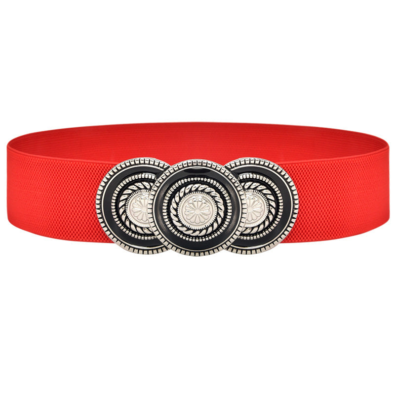 red Black Waist Seal Ladies Fashion