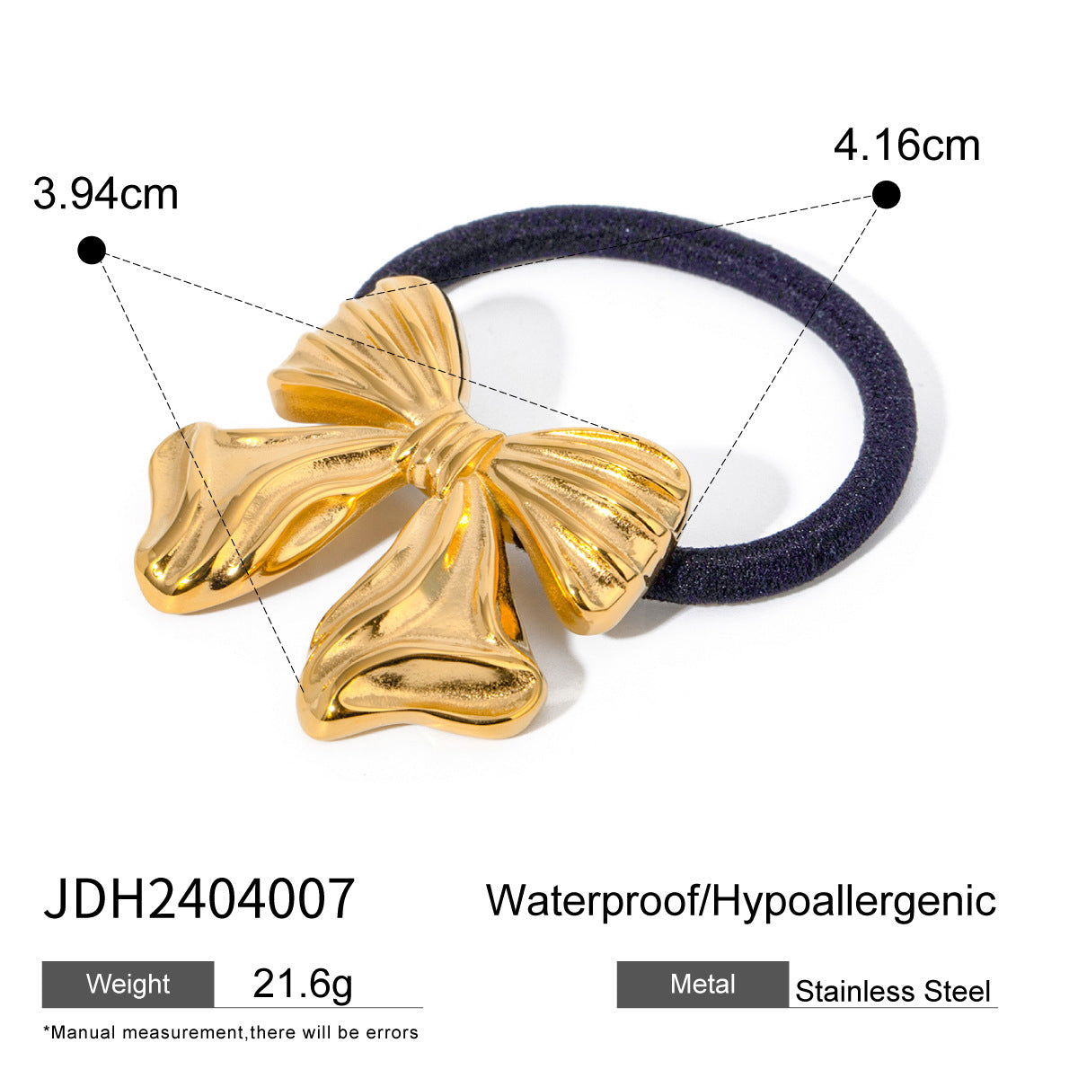 Tocado de cuerda para el cabello de acero inoxidable