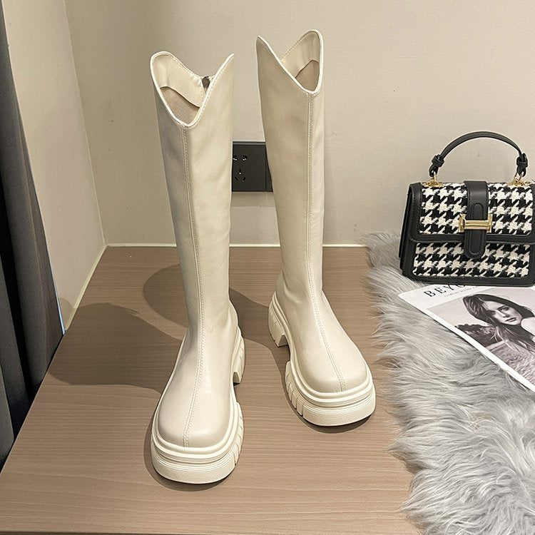 Tall Back Zipper Knight Boots Women