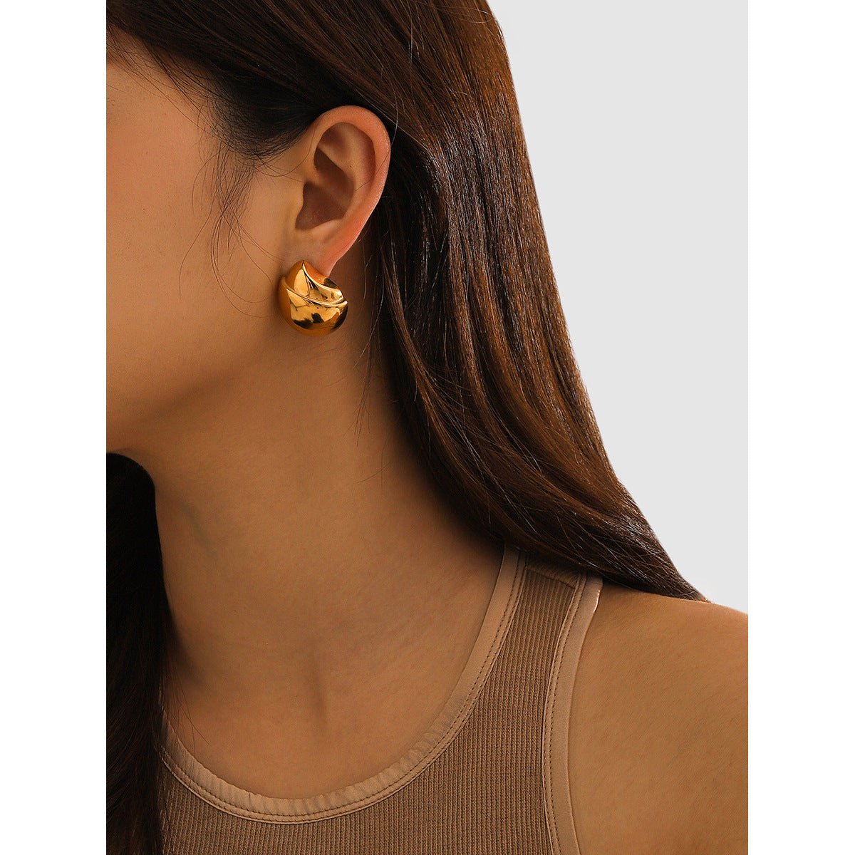 Retro round earrings