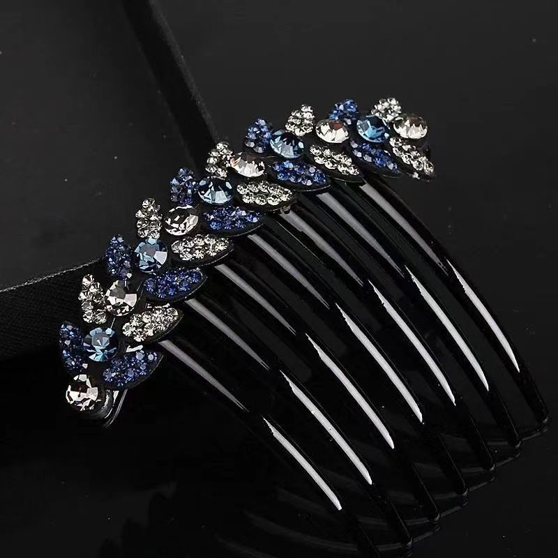 Full Diamond Acrylic Plug Comb Disc Hair Comb Hair Accessories