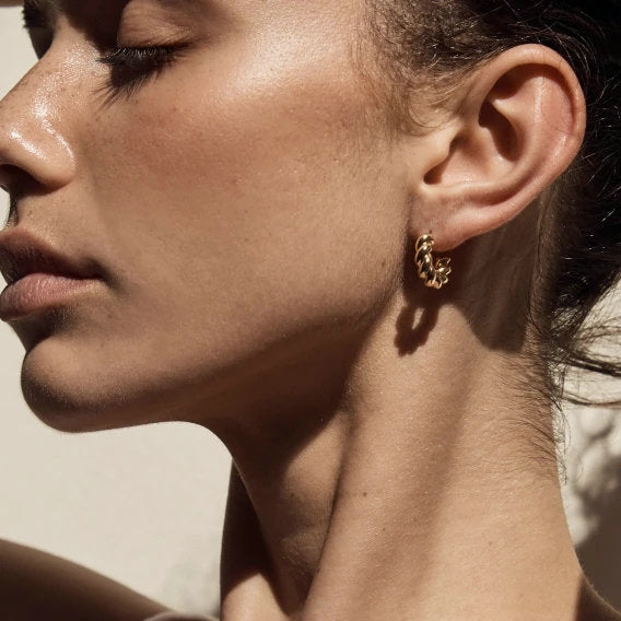 Twisted Spiral Spiral Hoop Earrings