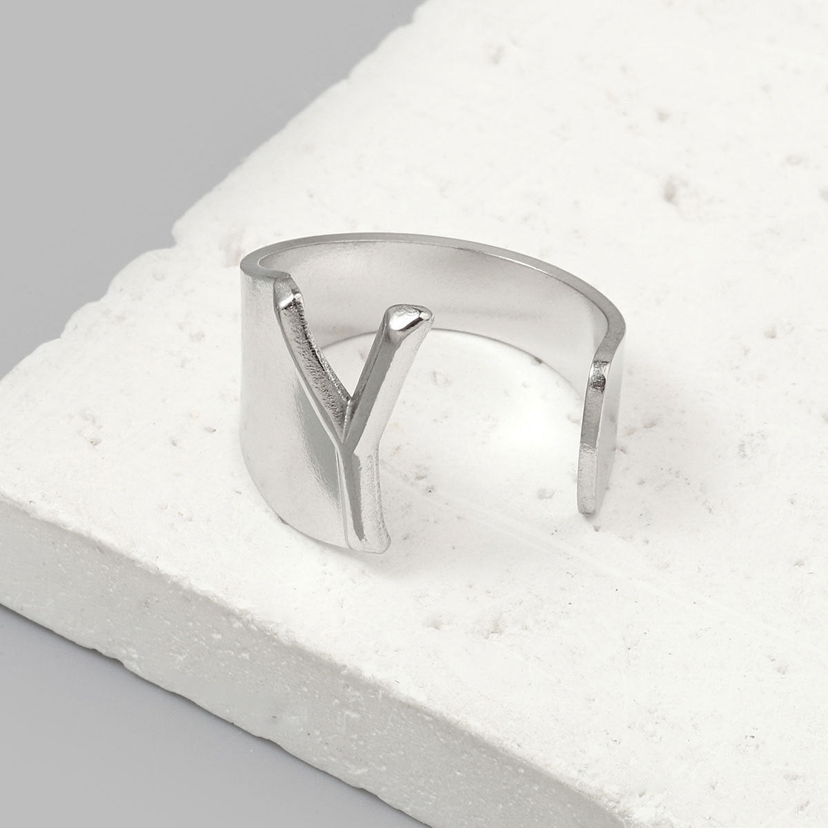 Titanium steel 26 English letter ring