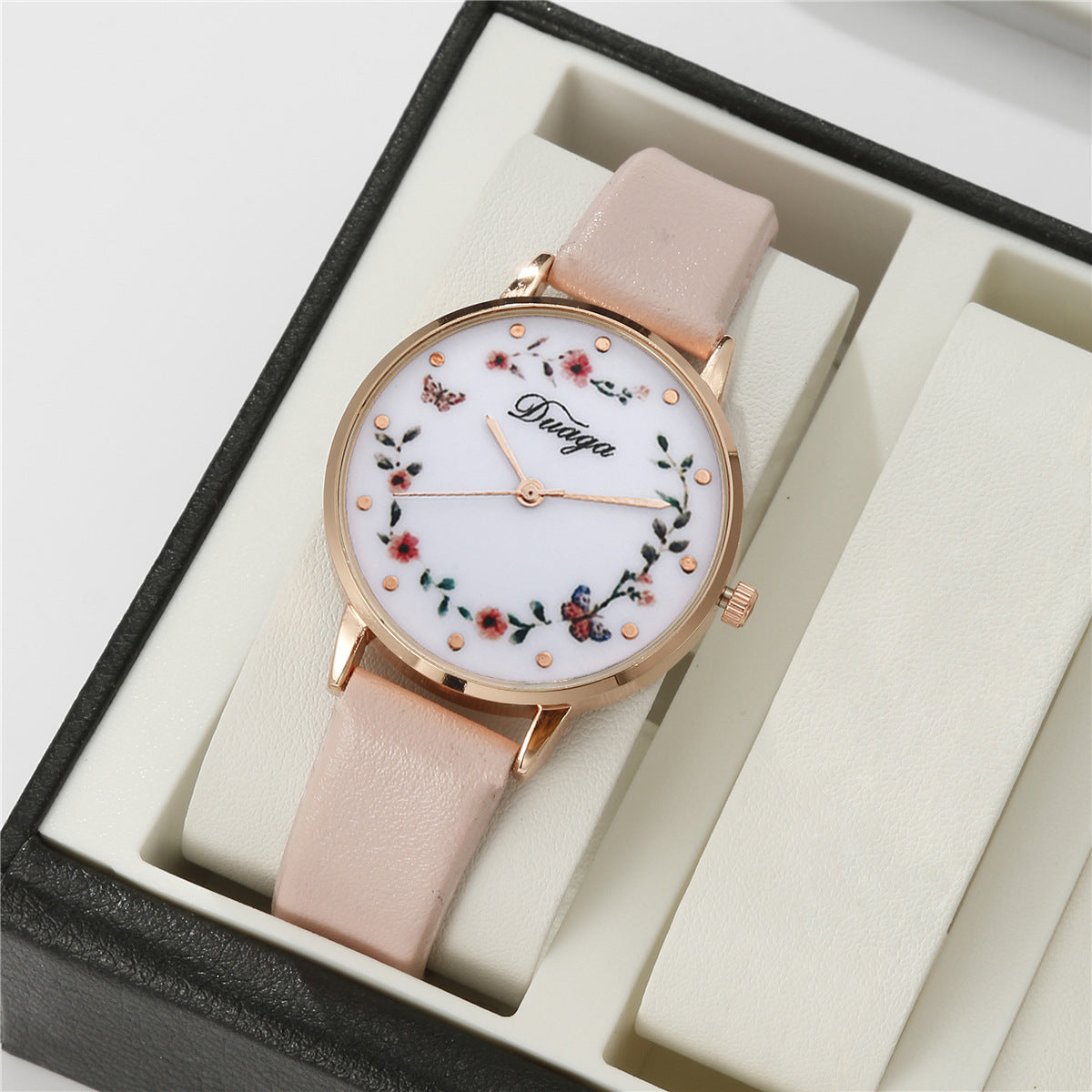Rose Bracelet Round Watch Set