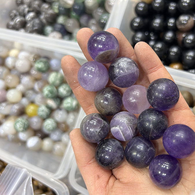 20mm natural stone crystal agate ball crystal round beads crafts