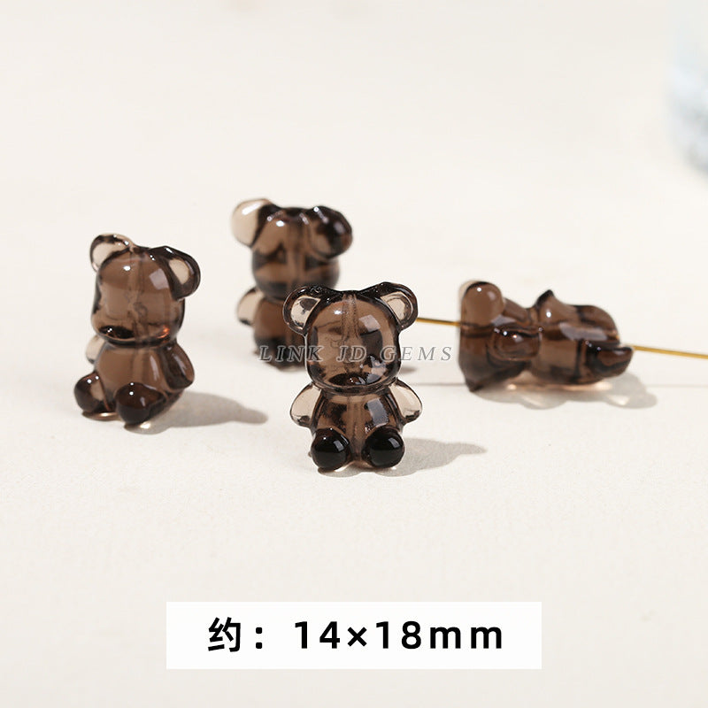 Obsidian carving ice obsidian nine-tailed fox loose beads