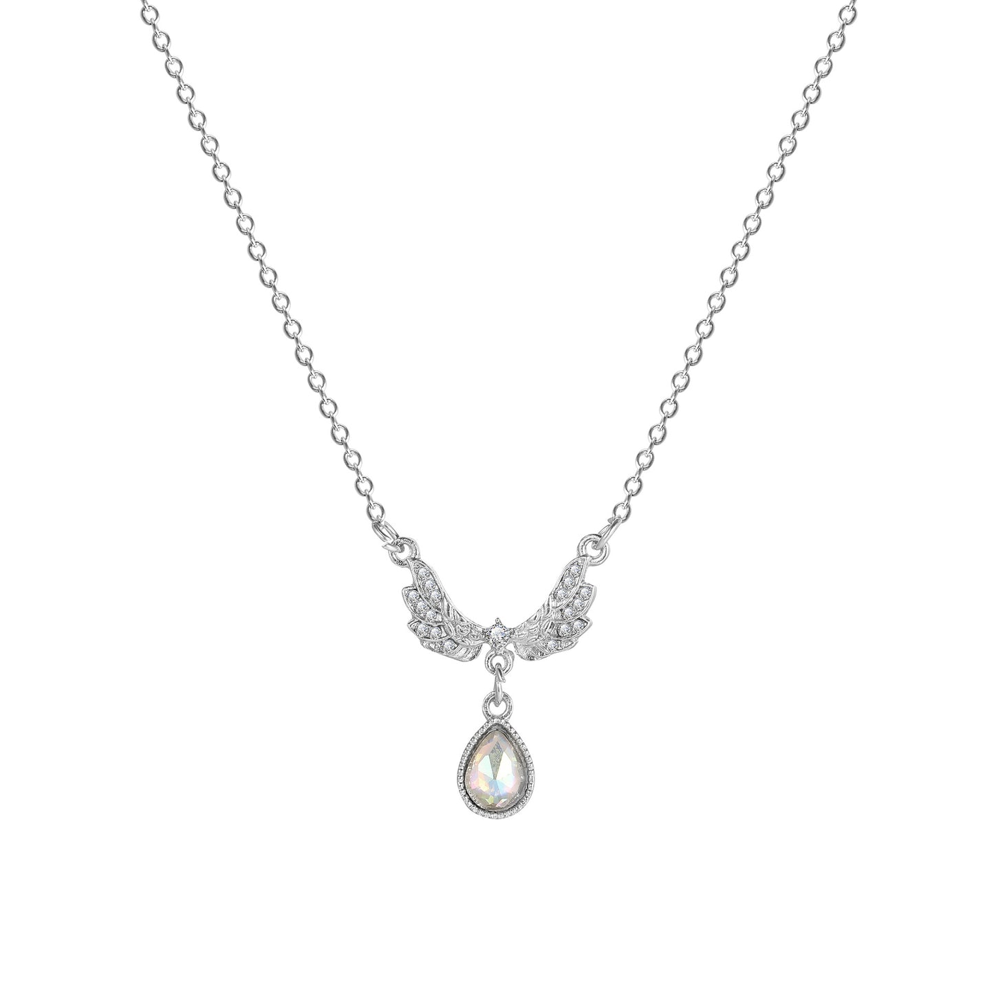 Angel Wings Moonstone Necklace