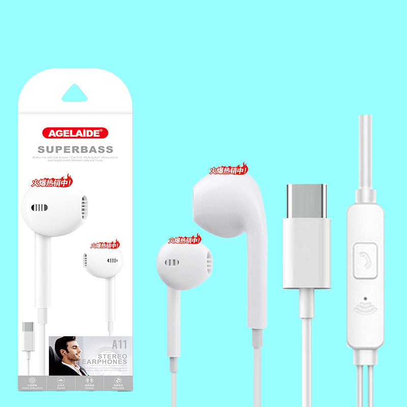 Type-C Wired In-Ear Earphones with Mic Huawei Honor