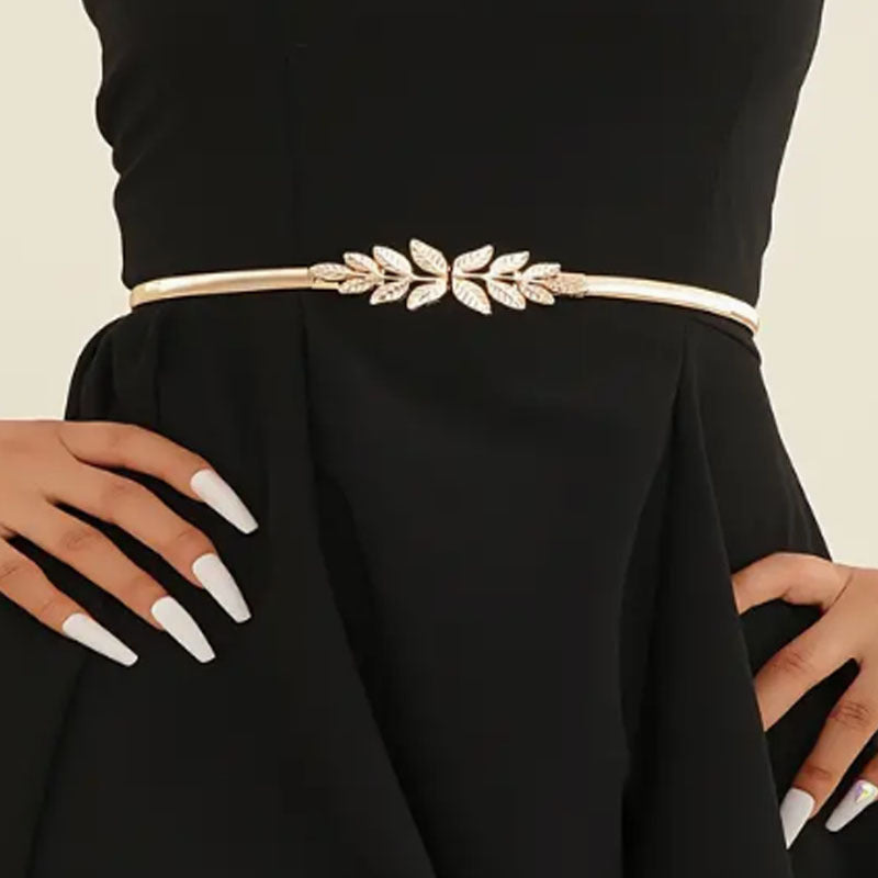 Elastic Metal Belt Gold Waist Chain