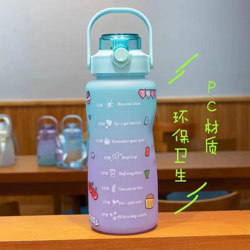 1500ml Plastic Water Bottle with Time Markings
