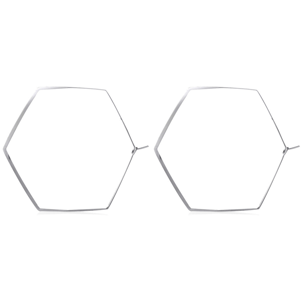 Geometric Hexagon Punk Earrings