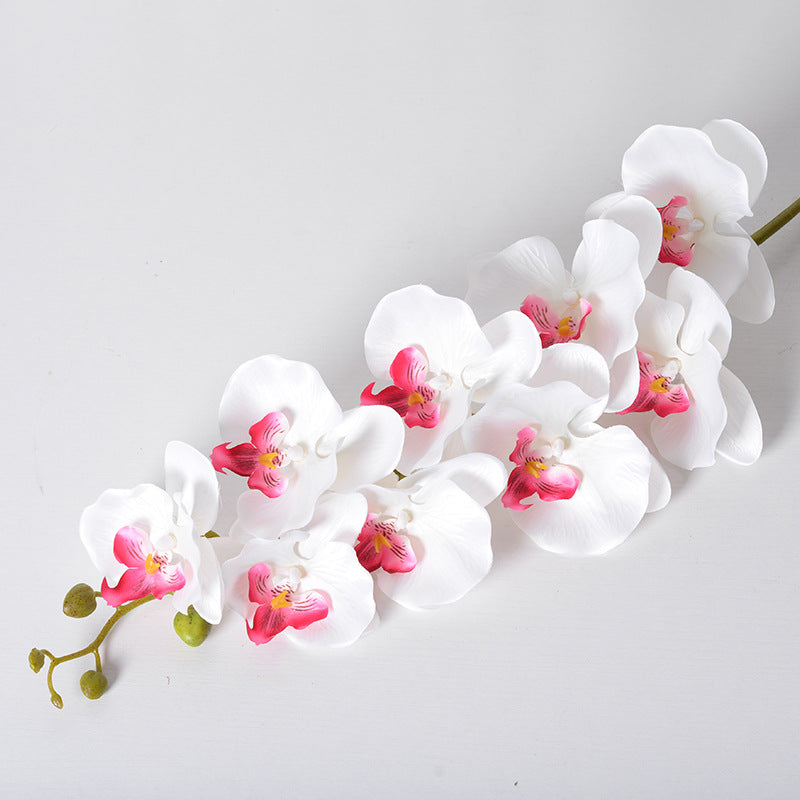 Orquídea Phalaenopsis de 9 cabeças com flor artificial única