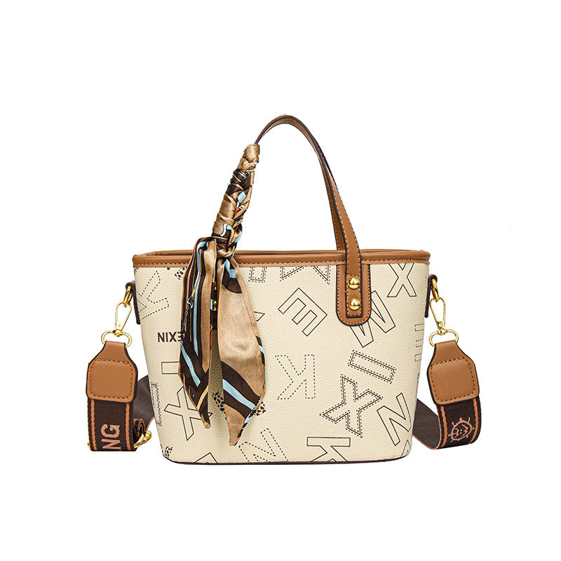 Silk scarf versatile tote bag