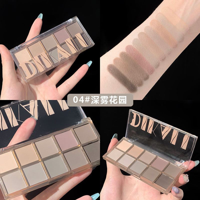 Paleta de sombras de ojos de 10 colores