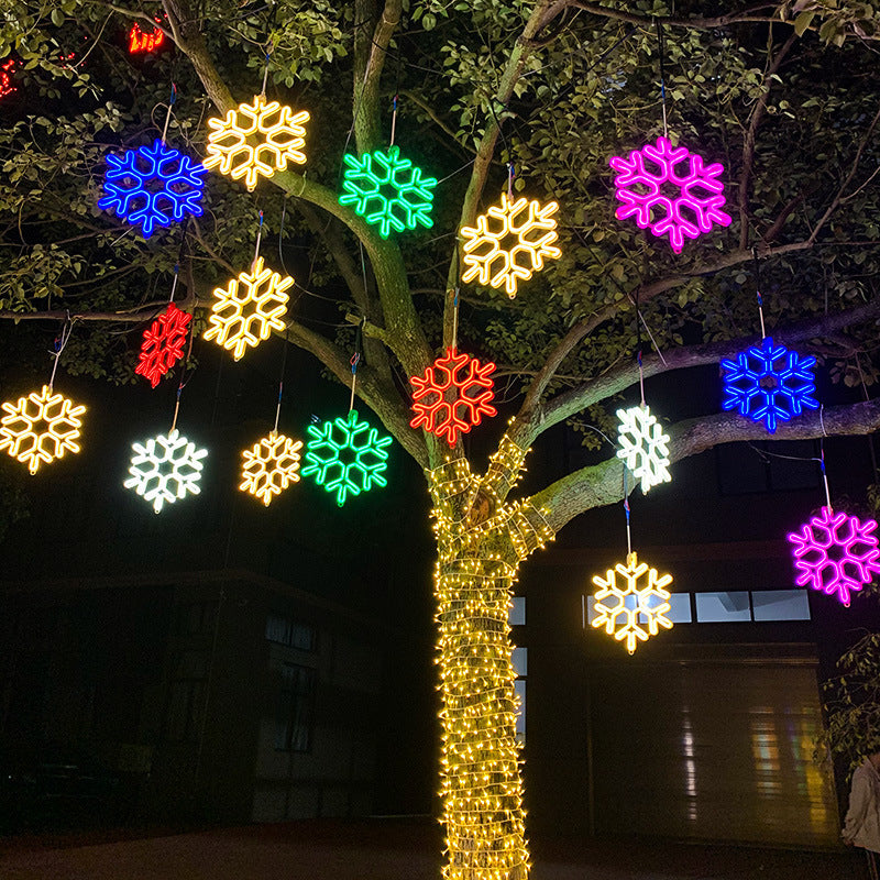 Outdoor waterproof LED snowflake light string lights