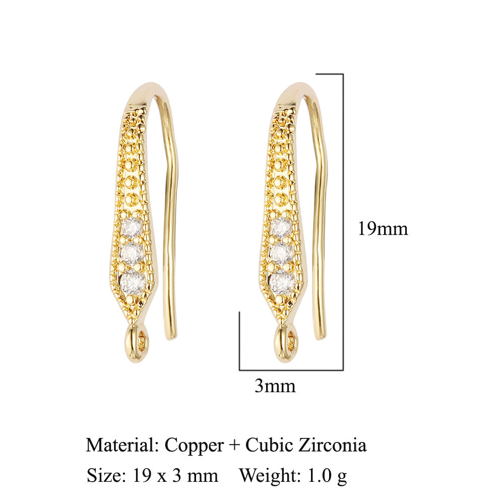 Water drop bee butterfly women's copper ear buckle