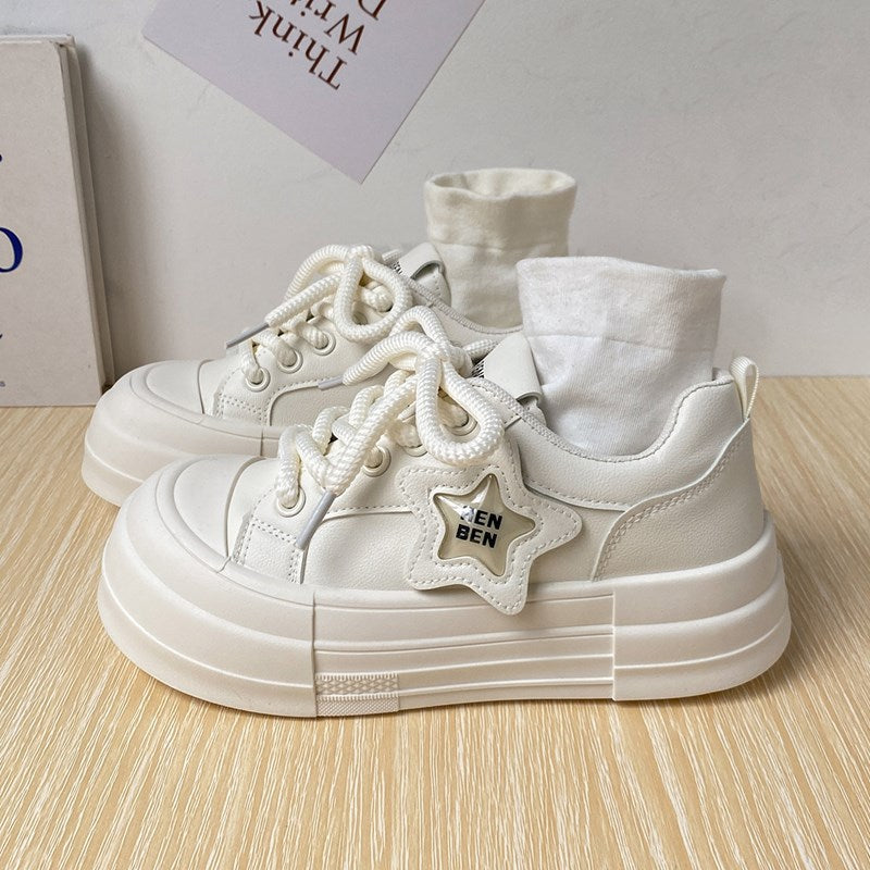 Summer breathable all-match casual women's soft-soled white shoes