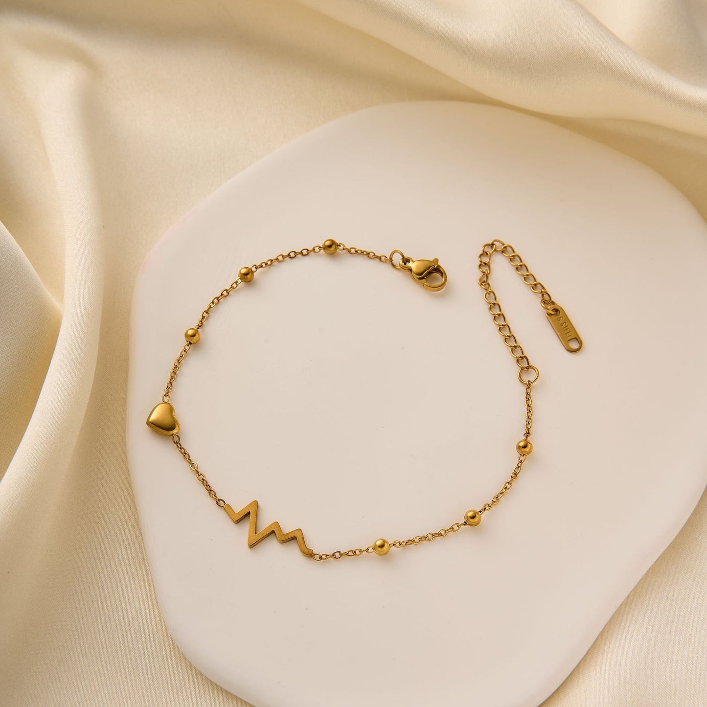 Titanium Steel ECG Love Bracelet