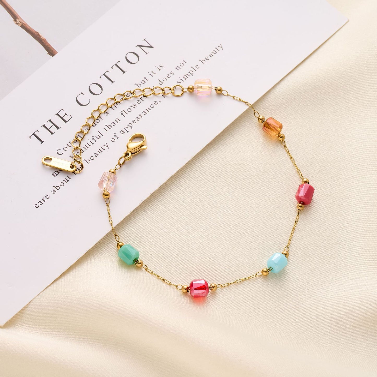 Titanium Steel Crystal Collarbone Necklace