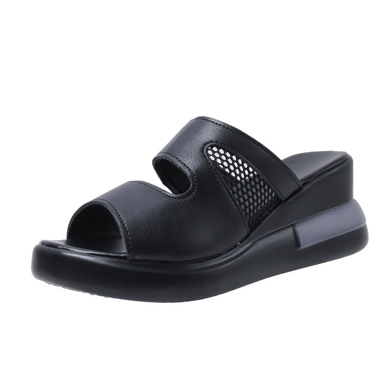 Wedge heel slippers women's fashion wholesale