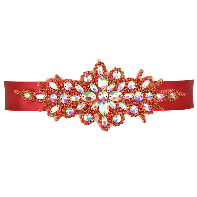 Rhinestone Decal Pearl Belt