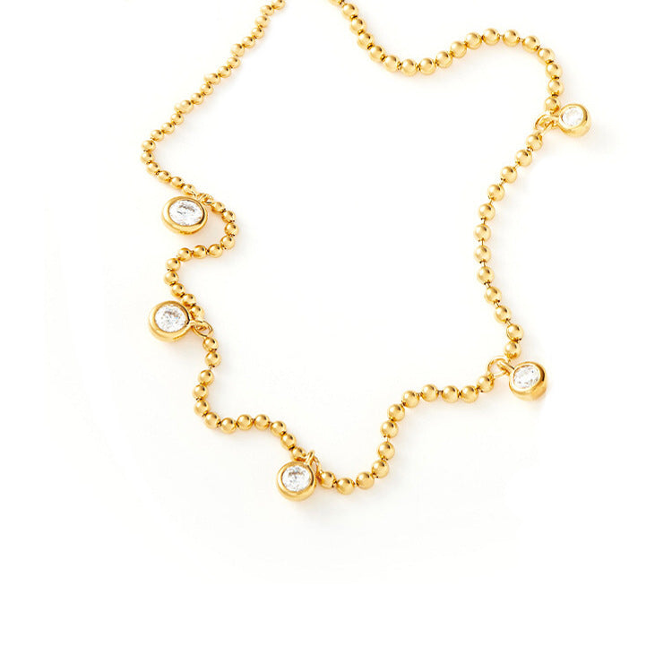 Non-Fading Titanium Steel Tassel Collarbone Necklace