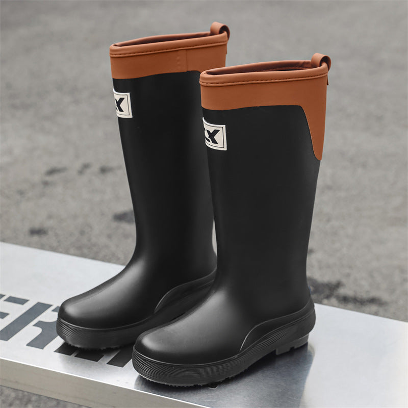 Tall tube rain shoes women's fashion