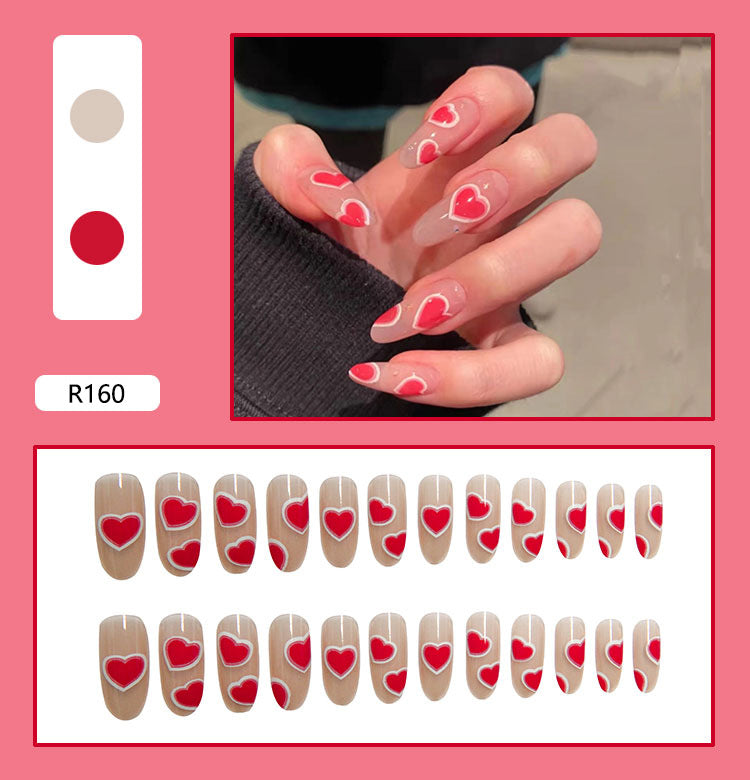 Pegatinas para decoración de uñas a presión, uñas postizas extraíbles