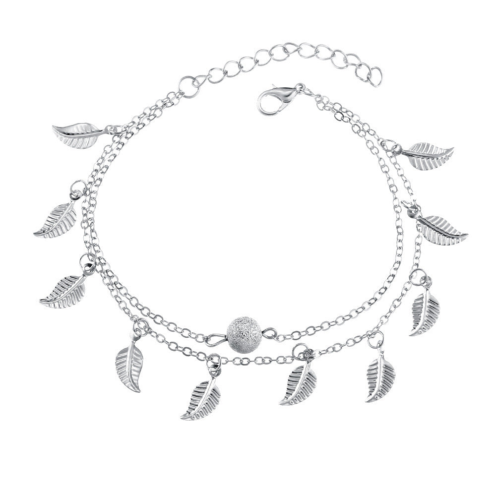 Butterfly & Punk Chain Anklet Set (2-piece)
