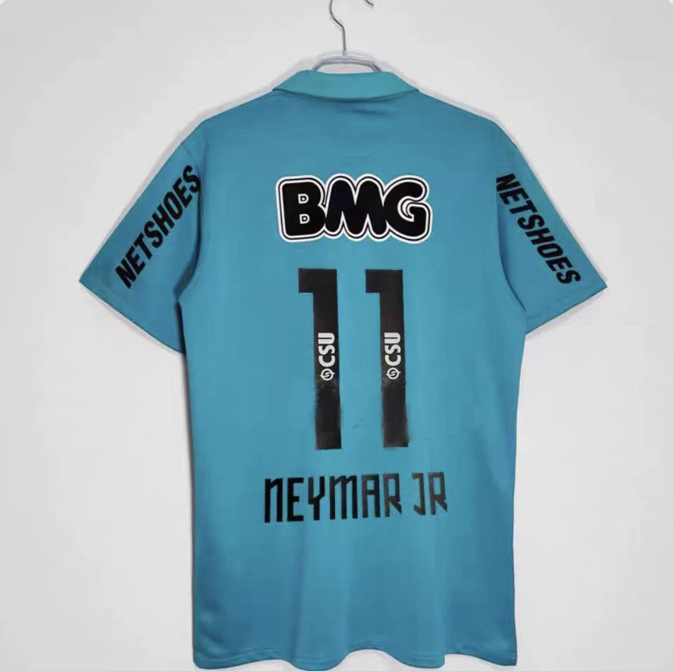 Camiseta retro de local y visitante del Santos 12-13, 11 Neymar, manga corta