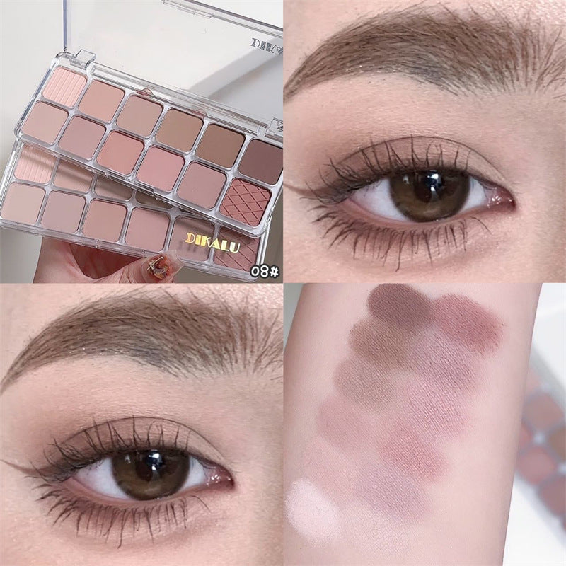 Paleta de sombras de ojos en tonos tierra mate de 12 colores