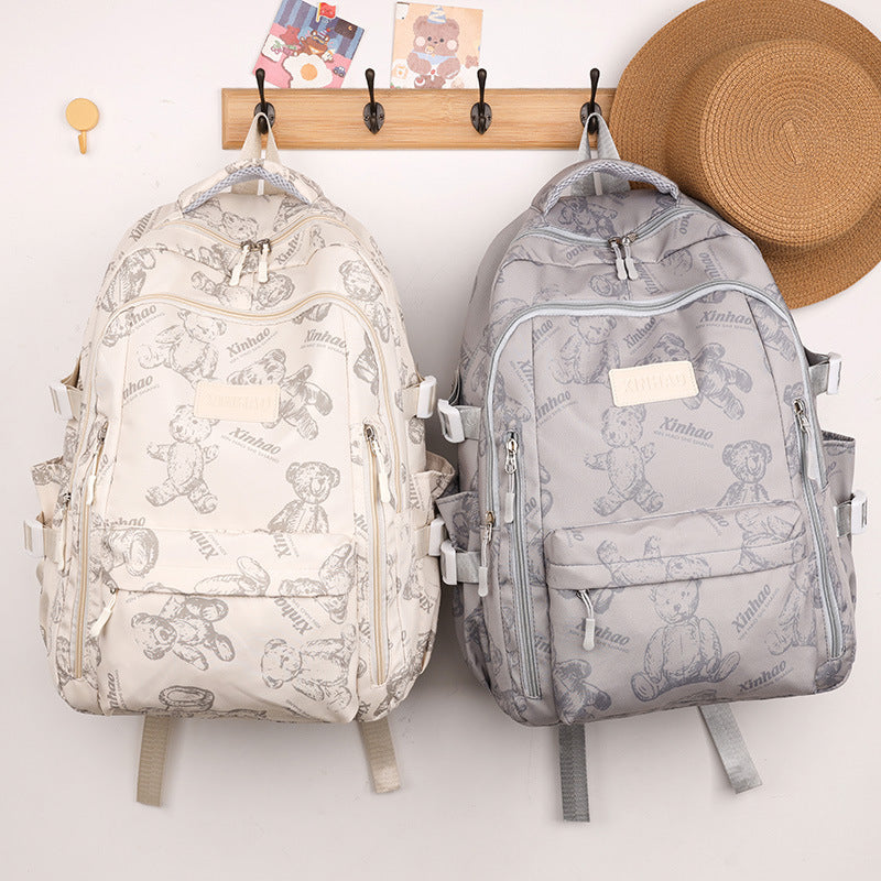 Simple travel computer backpack schoolbag