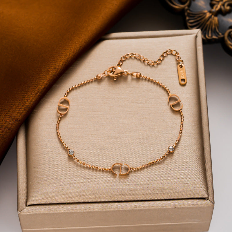 Colar TS - DD, estilo celebridade, pingente de nariz de porco, corrente de colarinho com contas, simples inspirado em Chanel