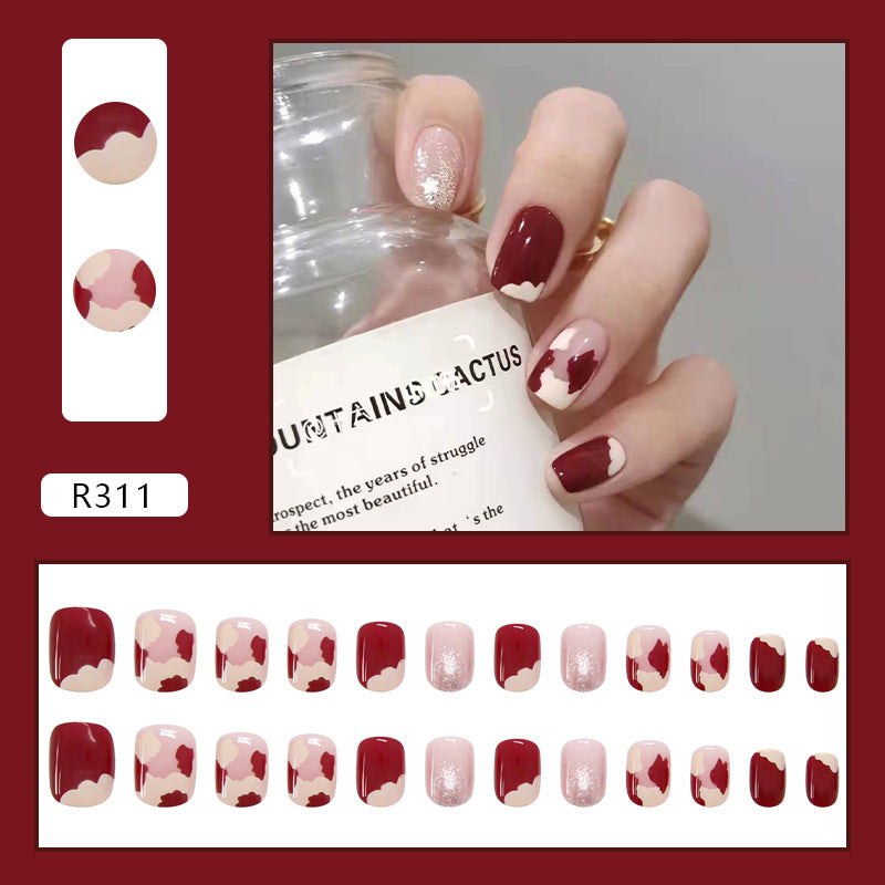 Wearable Removable Fake Nail Stickers Short Long