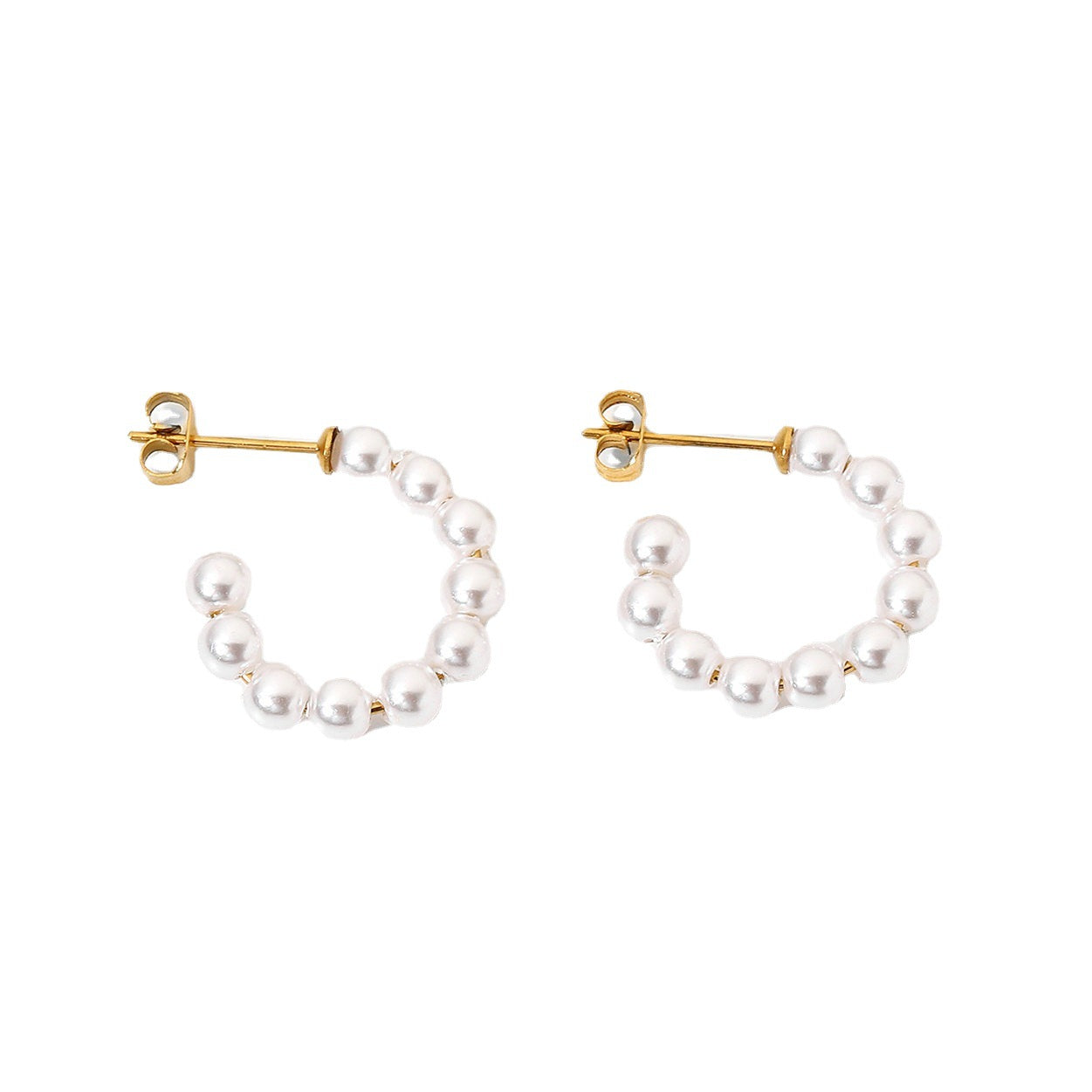 Pearl gold earrings