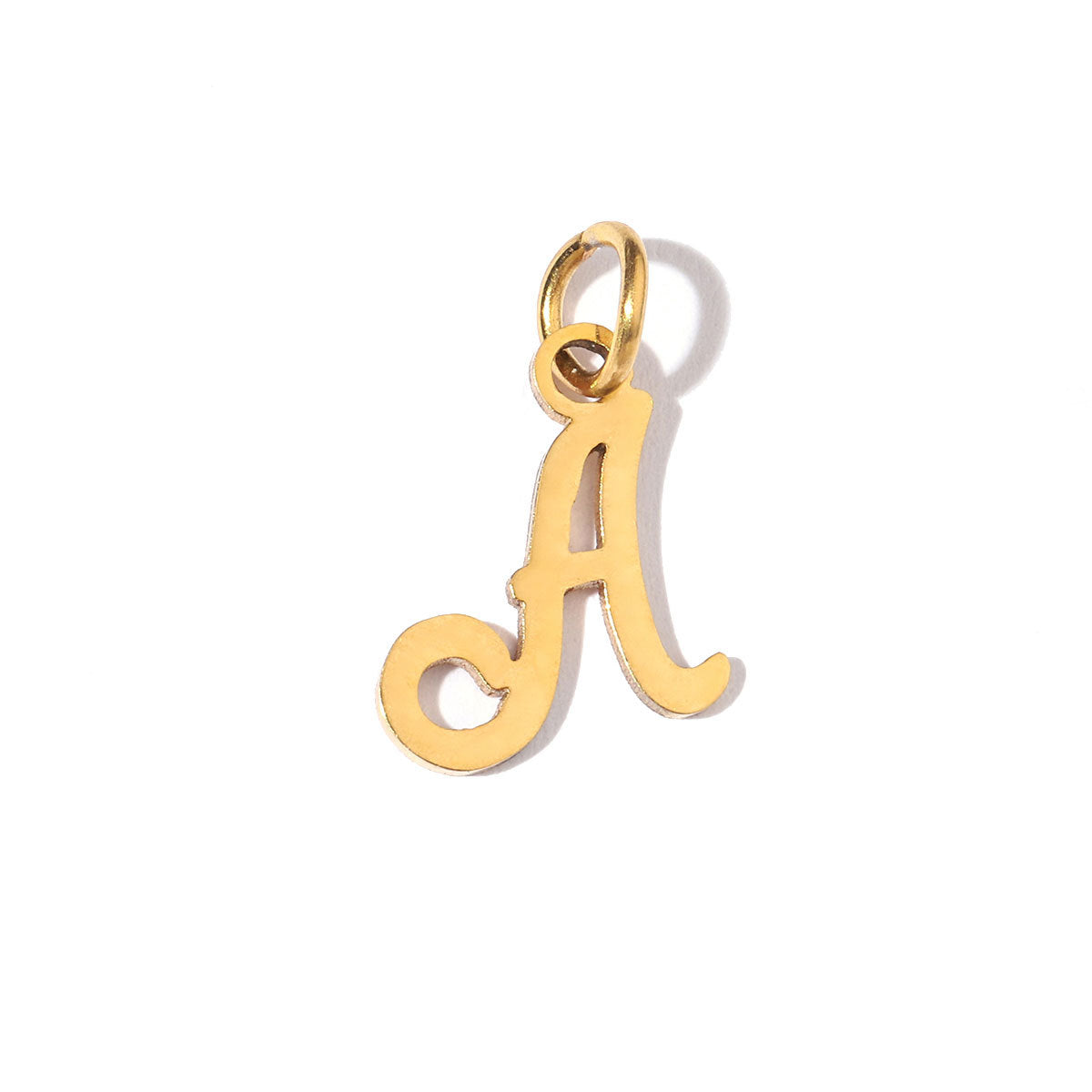 20 pcs/pack gold English letter titanium steel DIY pendant