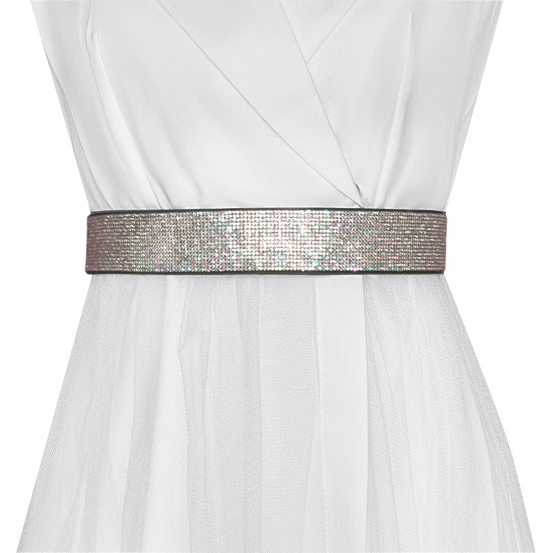 hot sale Handmade rhinestone inlaid elastic waist seal