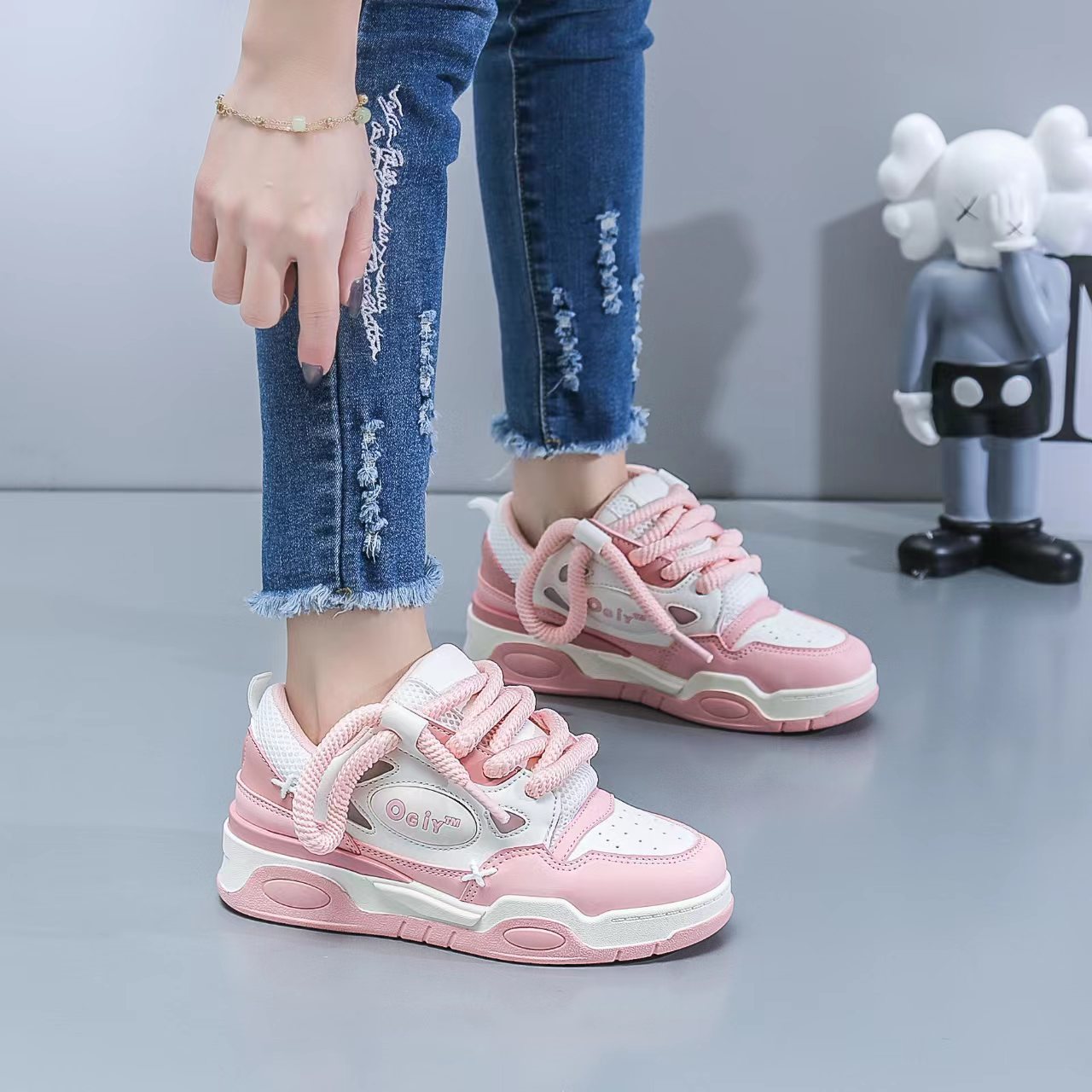 1 par de zapatos: mocasines de otoño con parte inferior suave, zapatillas informales de suela gruesa