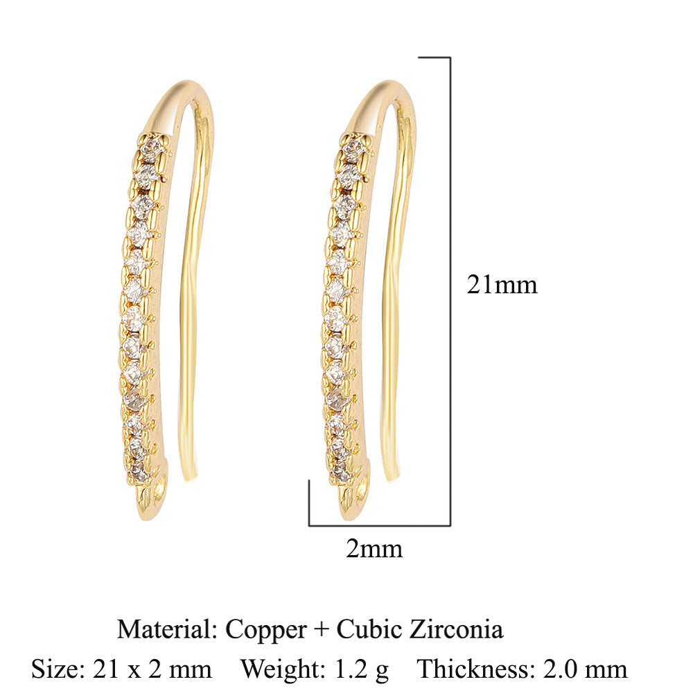 Water drop bee butterfly women's copper ear buckle