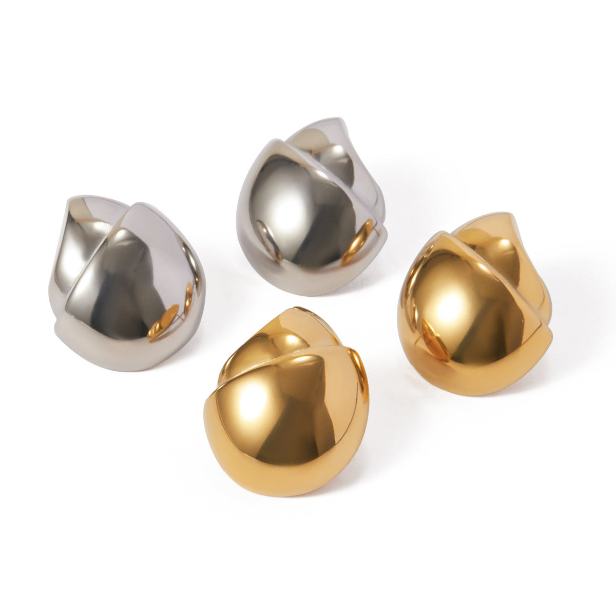 Retro round earrings