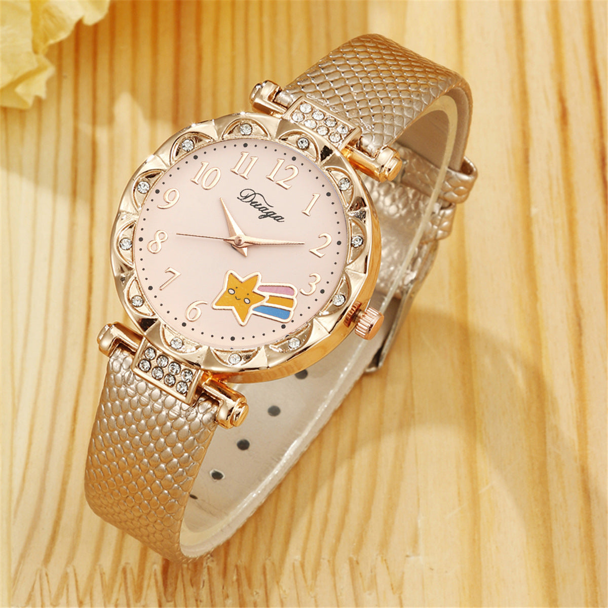 Watch peach heart jewelry set wholesale
